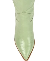 Journee Collection Women's Therese Wide Calf Block Heel Knee High Dress Boots