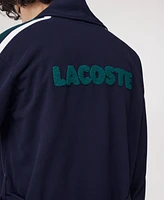 Lacoste Men's Sport-Inspired Textured Badges Cotton Pique Bathrobe