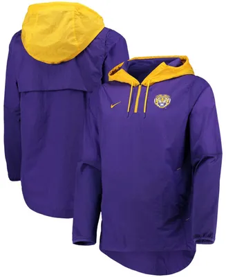 Men's Purple, Gold Lsu Tigers Player Quarter-Zip Jacket - Purple, Gold