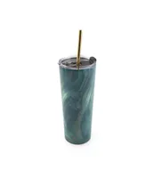 Thirstystone by Cambridge 24 Oz Decal Straw Tumbler Set of 2