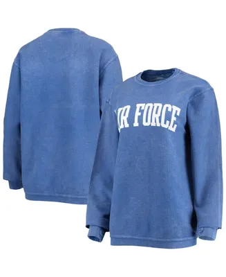 Women's Royal Air Force Falcons Comfy Cord Vintage-Like Wash Basic Arch Pullover Sweatshirt