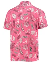 Men's Crimson Alabama Crimson Tide Vintage-Like Floral Button-Up Shirt