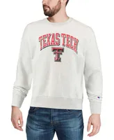 Men's Gray Texas Tech Red Raiders Arch Over Logo Reverse Weave Pullover Sweatshirt