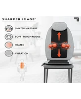 Sharper Image Massage Seat Topper 4-Node Shiatsu with Heat & Vibration