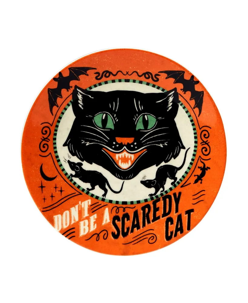 Certified International Scaredy Cat Canape Plates, Set of 4