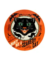 Certified International Scaredy Cat Canape Plates, Set of 4