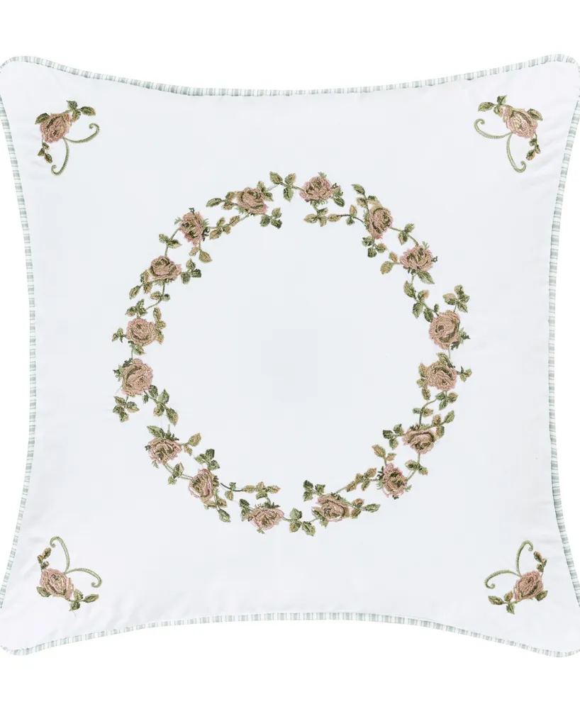 Royal Court Rialto Circle Embroidered Decorative Pillow, 16" x 16"