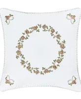 Royal Court Rialto Circle Embroidered Decorative Pillow, 16" x 16"