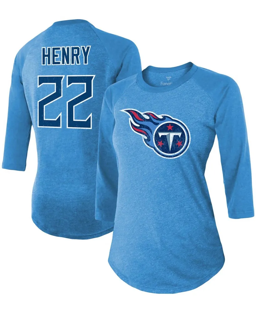 Women's Majestic Threads Derrick Henry Camo Tennessee Titans Name & Number  V-Neck Tri-Blend T-Shirt