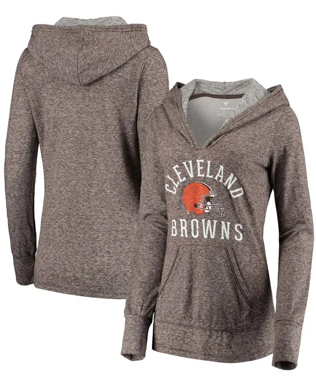 Women's Fanatics Branded Brown Cleveland Browns Doubleface Slub Pullover  Hoodie