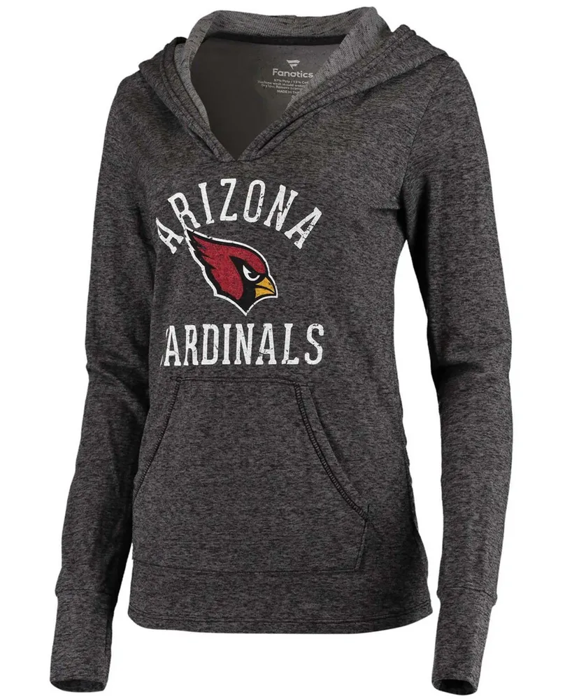 Women's Black Arizona Cardinals Doubleface Slub Pullover Hoodie