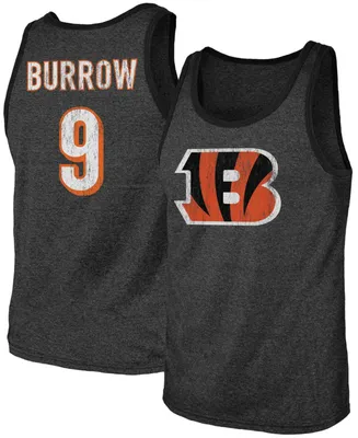 Men's Joe Burrow Black Cincinnati Bengals Name Number Tri-Blend Tank Top
