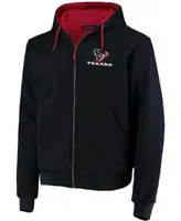 Men's Navy Houston Texans Craftsman Thermal Lined Full-Zip Hoodie