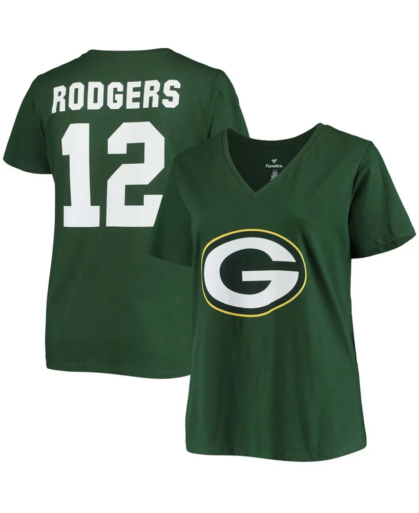 Women's Majestic Threads Aaron Rodgers Black New York Jets Leopard Player Name & Number T-Shirt