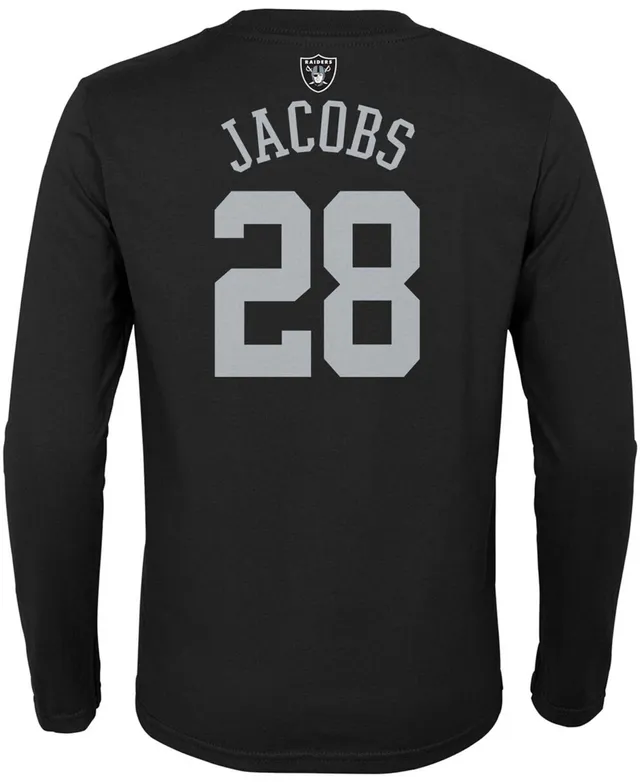 Outerstuff Big Boys Josh Jacobs Silver Las Vegas Raiders Propulsion Name  and Number T-shirt - Macy's