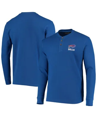 Men's Royal Buffalo Bills Maverick Thermal Henley Long Sleeve T-shirt