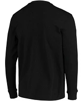 Men's Dunbrooke Black Las Vegas Raiders Logo Maverick Thermal Henley Long Sleeve T-shirt