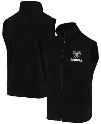 Men's Black Las Vegas Raiders Houston Fleece Full-Zip Vest