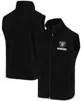 Men's Black Las Vegas Raiders Houston Fleece Full-Zip Vest