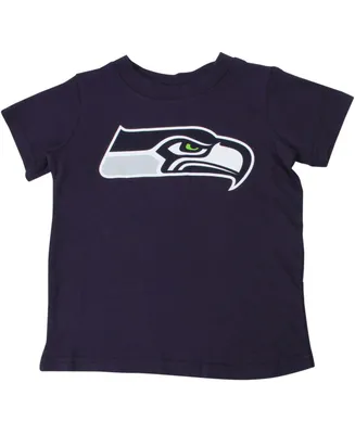 Infant Boys and Girls College Navy Seattle Seahawks Team Logo T-shirt