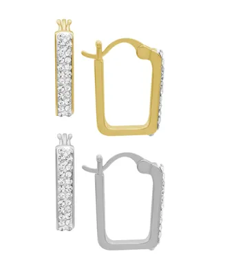 And Now This Gold Plated 2-Piece Click Top Hoop Earrings Set - Gold