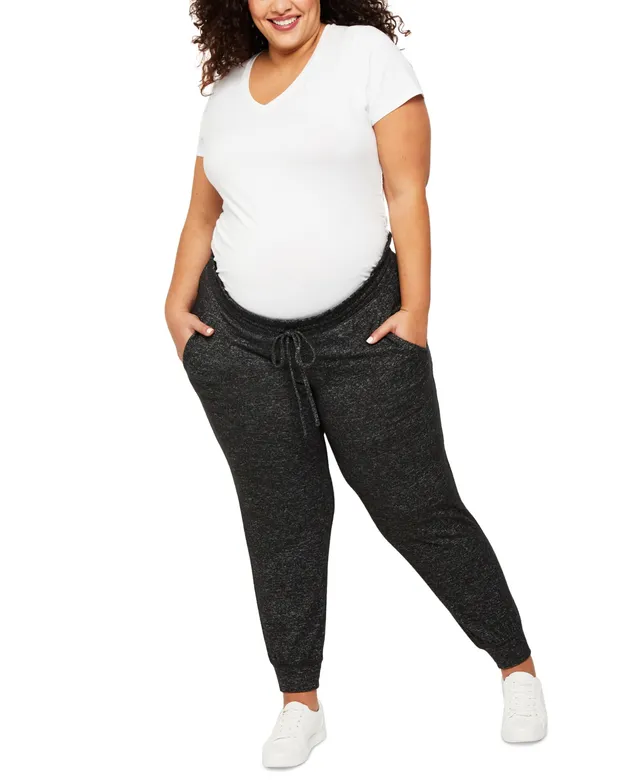 Motherhood Maternity Plus Size Hacci Jogger Maternity Pants