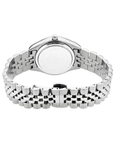 GV2 Women's Naples Silver-Tone Stainless Steel Swiss Quartz Bracelet Watch 34 mm