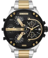 Diesel Men's Mr. Daddy 2.0 Chronograph Two-Tone Stainless Steel Bracelet Watch, 57mm - Gold-Tone and Silver