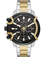 Diesel Men's Griffed Chronograph Two-Tone Stainless Steel Bracelet Watch, 48mm - Gold