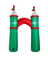 Glitzhome Lighted Inflatable Arch Gate with Soldiers Decor