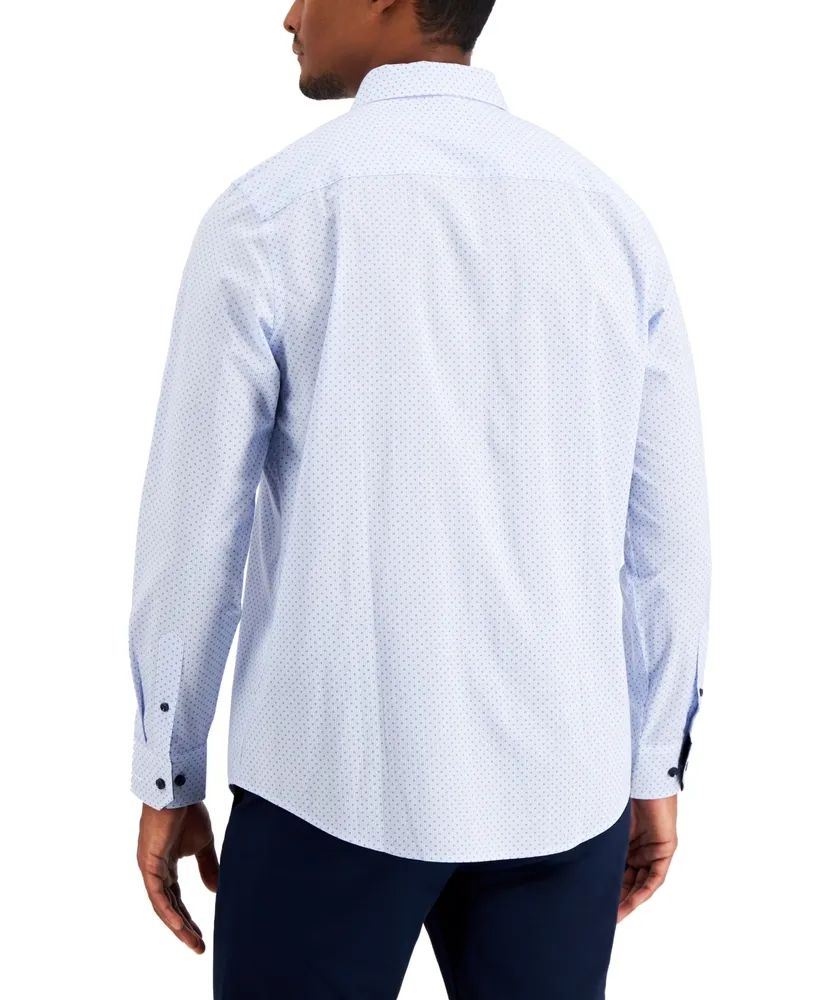 Club Room Men's Dot Stripe Shirt, Created for Macy's