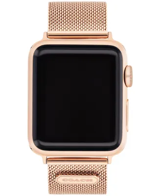 Coach Rose Gold-Tone Mesh Bracelet 38/40/41mm Apple Watch Band - Rose Gold