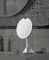 simplehuman 8" Round Sensor Makeup Mirror with Touch-Control Dual Light Settings