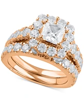 Marchesa Certified Diamond Princess Bridal Set (4 ct. t.w.) 18k White, Yellow or Rose Gold