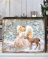 Designocracy Sweet Christmas Blessings Wood Handcrafted Wall Home Decor, 12" x 9"