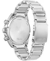 Citizen Men's Chronograph Eco Drive Sport Stainless Steel Bracelet Watch 45mm, Created for Macy's - Silver