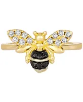 Le Vian Nude Diamond (1/5 ct. t.w.) & Blackberry (1/10 Bee Ring 14k Gold