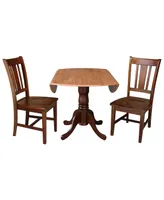 42" Dual Drop Leaf Table with Splat Back Dining Chairs