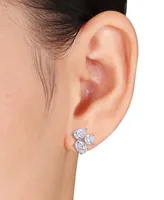 Lab-Created Moissanite Multi-Shape Cluster Stud Earrings (4-4/5 ct. t.w.) in Sterling Silver
