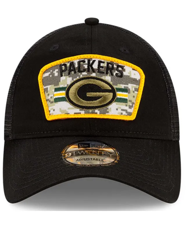 New Era Men's Black Green Bay Packers 2021 Salute To Service Cuffed Knit Hat  - Macy's