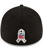 Men's Black-Camouflage New England Patriots 2021 Salute To Service 39THIRTY Flex Hat - Black