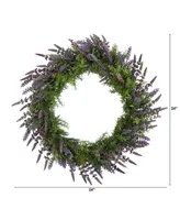 24" Lavender Artificial Wreath