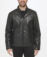 Cole Haan Men's Faux-Leather Motto Jacket