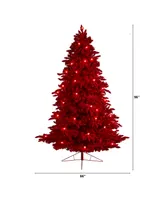 Flocked Fraser Fir Artificial Christmas Tree, 8'