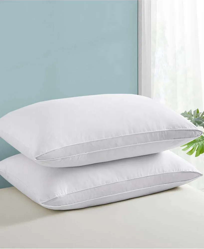 Unikome 2-Pack Medium Soft Goose Down and Feather Gusseted Pillow