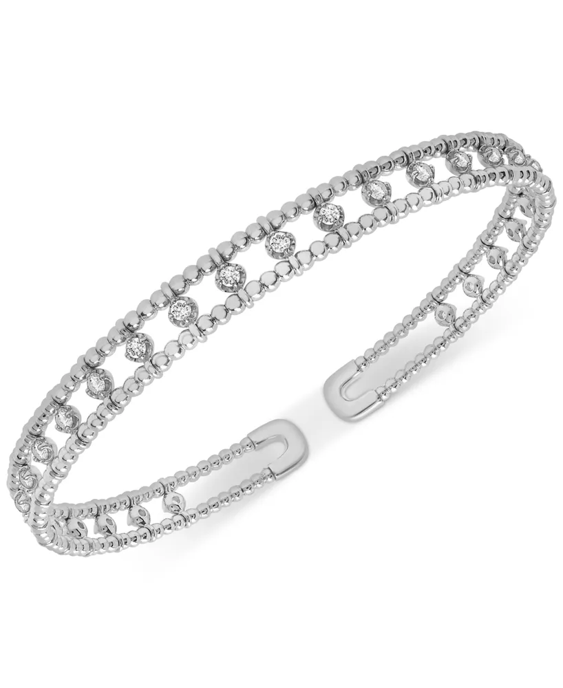 KC Designs 14KW Diamond Flex Bangle Bracelet B8853 - Burri Jewelers