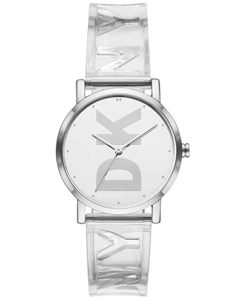 Dkny Women's Soho Clear Strap Watch 34mm