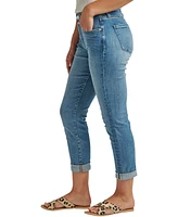 Jag Women's Carter Relaxed Mid Rise Girlfriend Jeans