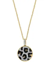 Effy Multicolor Diamond Animal Print 18" Pendant Necklace (1/2 ct. t.w.) in 14k Gold