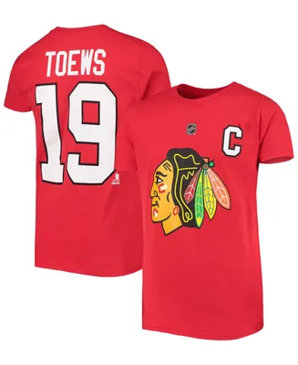 Big Boys Jonathan Toews Red Chicago Blackhawks Captain Player Name and Number T-shirt